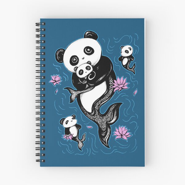 Item preview, Panda Mermaid Bear with Lotus Flowers designed and sold by ShaireProd.