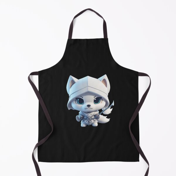 Item preview, Very Cute White Ninja Wolf Digital Art designed and sold by ChibiArtline.