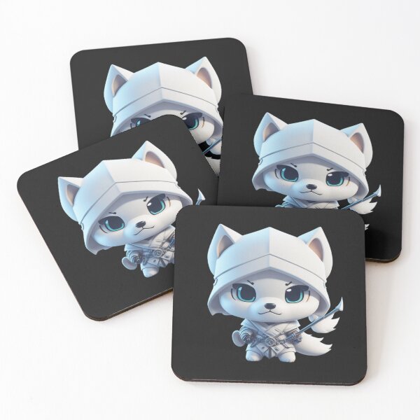 Item preview, Very Cute White Ninja Wolf Digital Art designed and sold by ChibiArtline.
