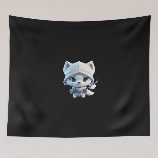 Item preview, Very Cute White Ninja Wolf Digital Art designed and sold by ChibiArtline.