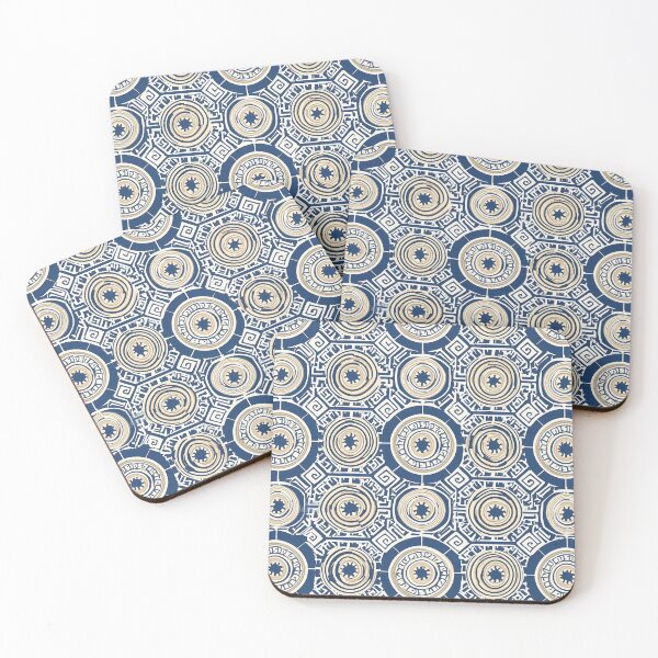 Item preview, Geometric Blue & White Print: Japanese-Inspired Patterns designed and sold by GiveMeMood.