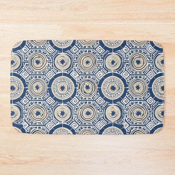 Item preview, Geometric Blue & White Print: Japanese-Inspired Patterns designed and sold by GiveMeMood.