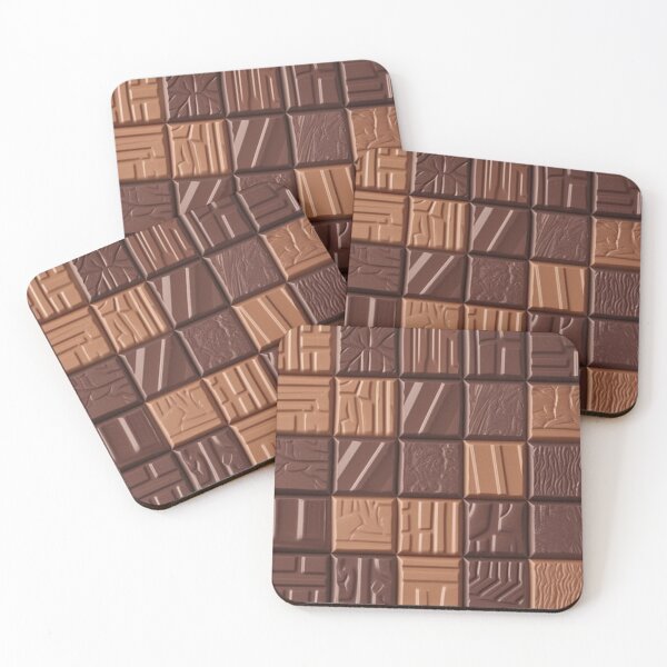 Item preview, Sweet Obsession: A Mouthwatering Chocolate Block Pattern for Your Unique Collection on Redbubble designed and sold by SubQtaneousArt.