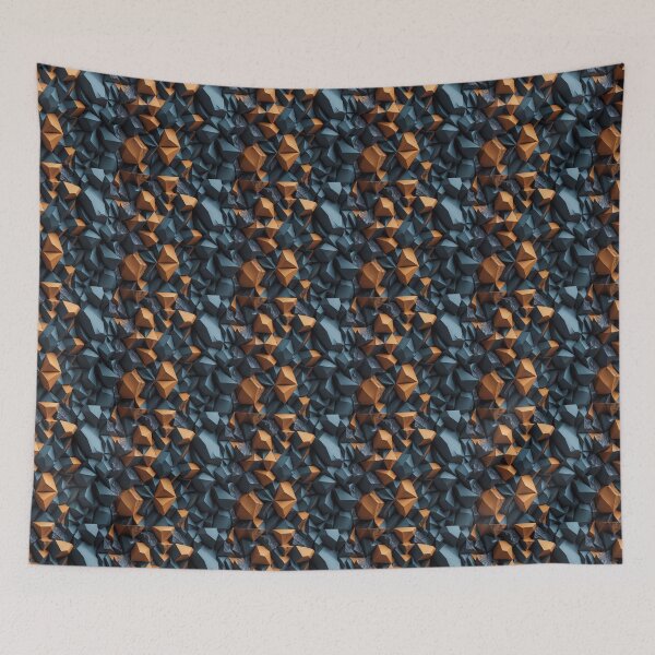 Item preview, Geometric shape, rock, gray, gold designed and sold by dosedai.