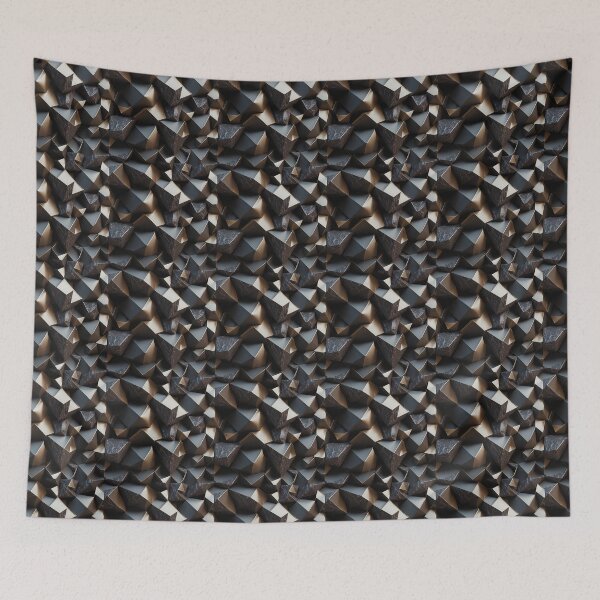 Item preview, Geometric shape, rock, gray, gold designed and sold by dosedai.