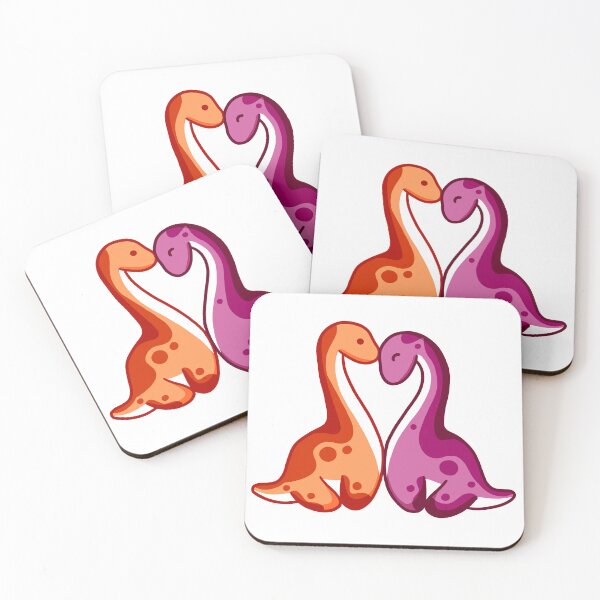 Item preview, Lesbian dino couple, dinosaurs designed and sold by hugadino.