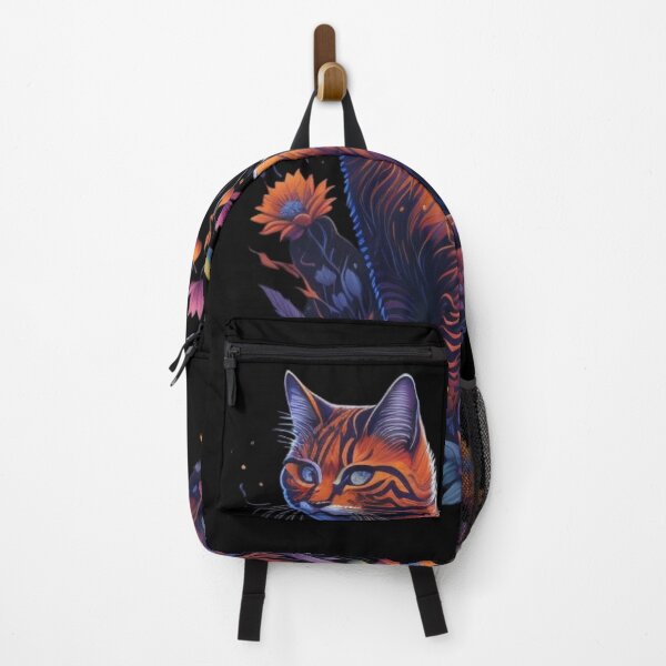 Item preview, cat in flower garden designed and sold by You Are Enough Art.