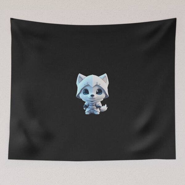Item preview, Very Cute White Ninja Wolf Digital Art designed and sold by ChibiArtline.
