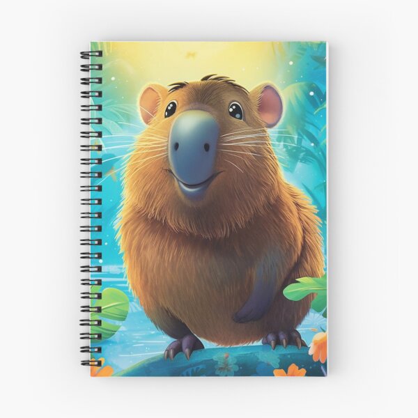 Item preview, happy capybara digital art designed and sold by DigitalPixelize.