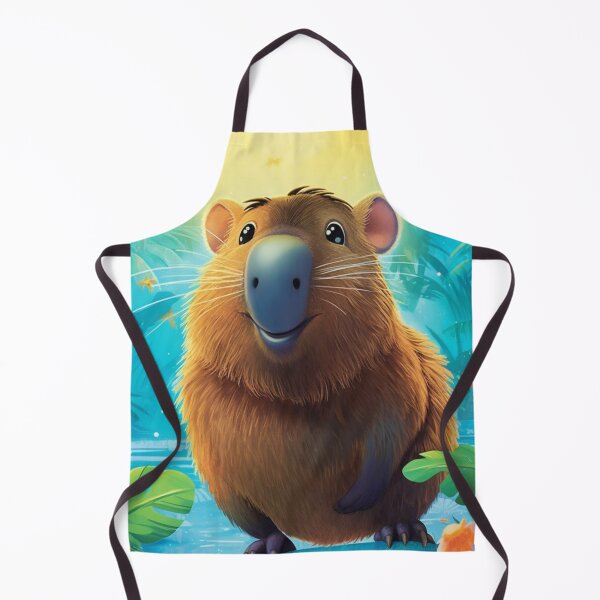 Item preview, happy capybara digital art designed and sold by DigitalPixelize.