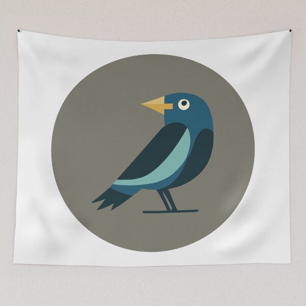 Item preview, Mid Century Modern Jackdaw designed and sold by SorryFrog.