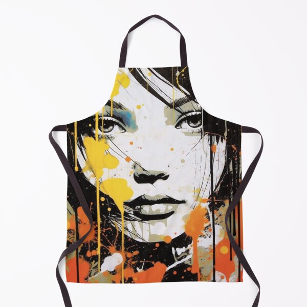 Item preview, Yellow and Red Graffiti Art Woman designed and sold by Splargo Digital Prints.
