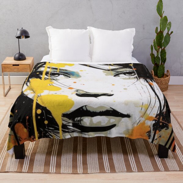 Item preview, Yellow and Red Graffiti Art Woman designed and sold by Splargo Digital Prints.