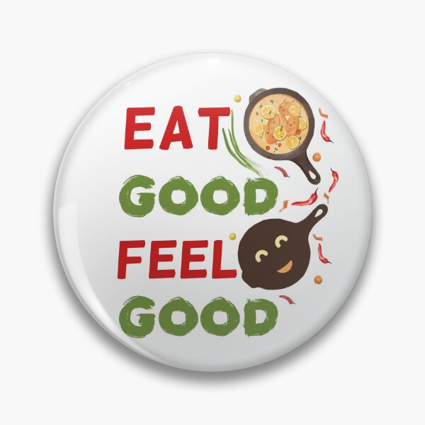 Item preview, EAT GOOD FEEL GOOD, With a smiley frying pan , Red pepper and a fried egg designed and sold by Ndli.
