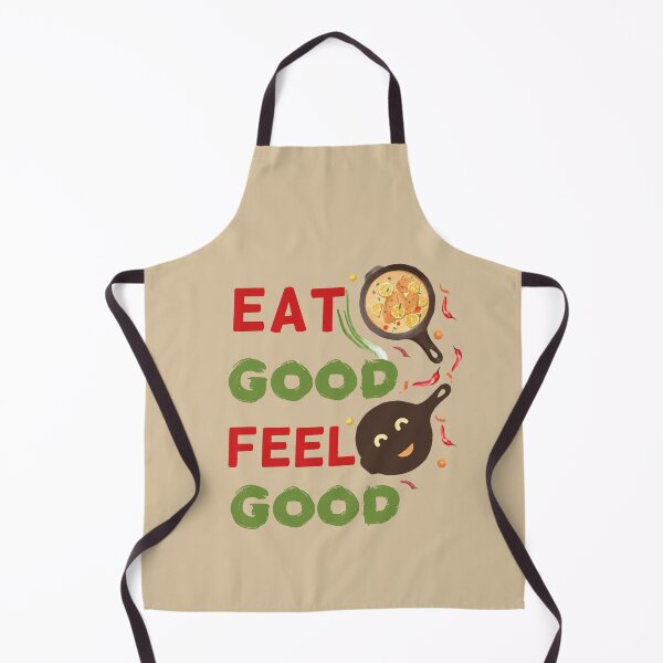 Item preview, EAT GOOD FEEL GOOD, With a smiley frying pan , Red pepper and a fried egg designed and sold by Ndli.