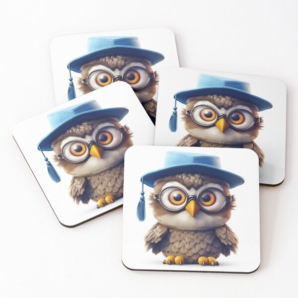 Item preview, Friendly owl earing a graduation cap designed and sold by zero-g.