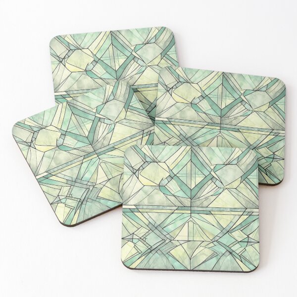Item preview, Mint Green Stylized Stained Glass Pattern designed and sold by Sturdust.