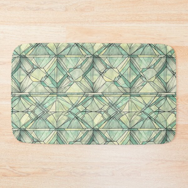 Item preview, Mint Green Stylized Stained Glass Pattern designed and sold by Sturdust.