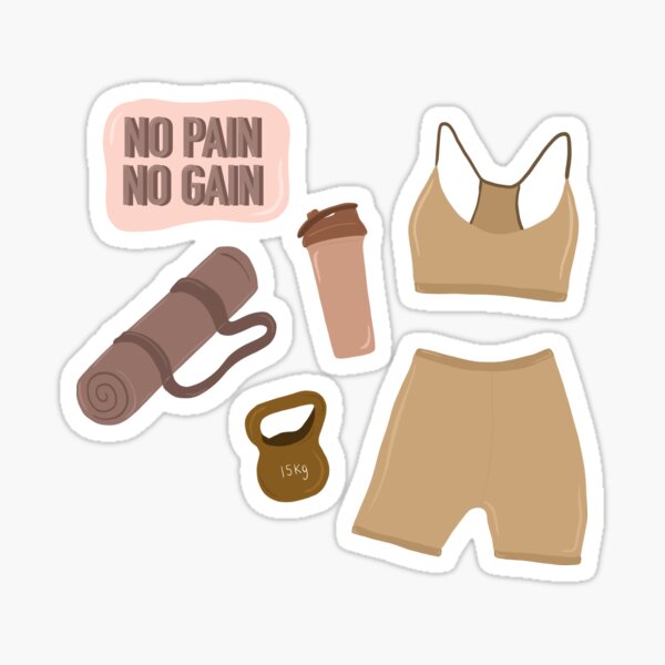 Neutral Gym Girl Aesthetic Stickers | Gym Sticker Pack | Workout Planner  Stickers | Gym Essentials Sticker | Pilates sticker | Pilates Girl Sticker
