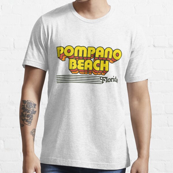 "Pompano Beach, Florida Retro Stripes" Tshirt by retroready