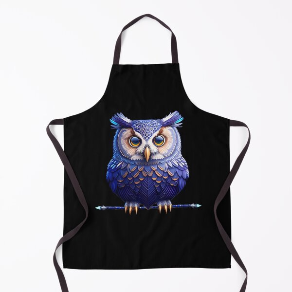 Item preview, Owl design with blue feathers resting - (print without background) designed and sold by Gothicpower.