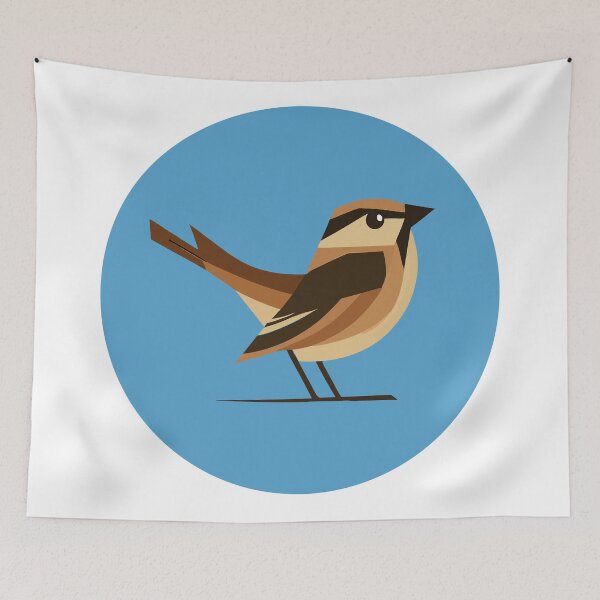 Item preview, Mid Century Modern Sparrow - In Circle designed and sold by SorryFrog.