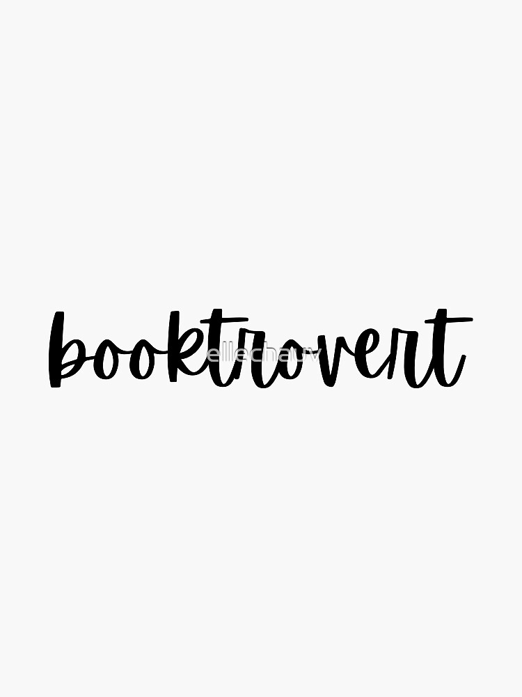 Thumbnail 3 of 3, Sticker, booktrovert designed and sold by ellechauv.