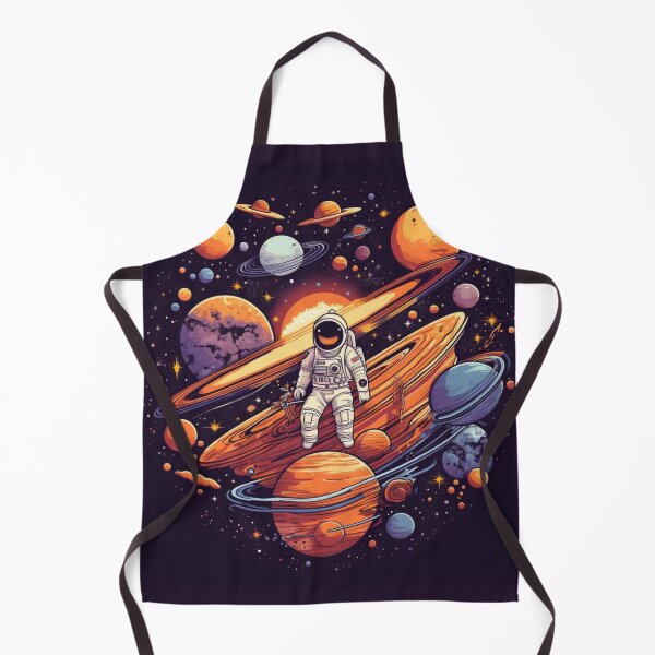 Item preview, Astral Voyage: Psychedelic Illustration of an Astronaut amidst Planetary Delights designed and sold by Bee Happy Creative™.