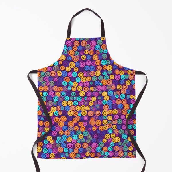 Item preview, Colorful Swirly Circles Print Art - Vibrant Patterns on Purple designed and sold by GiveMeMood.