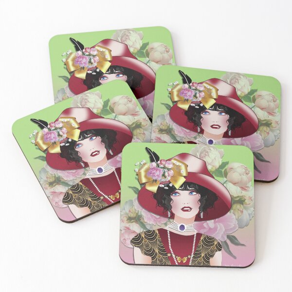 Item preview, Art deco style lady designed and sold by Sonia Jones Art.