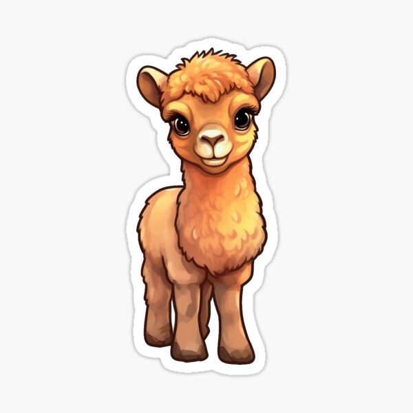 Cute Baby Llama Sticker for Sale by World Of Designs