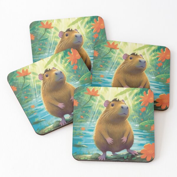 Item preview, capybara digital art designed and sold by DigitalPixelize.