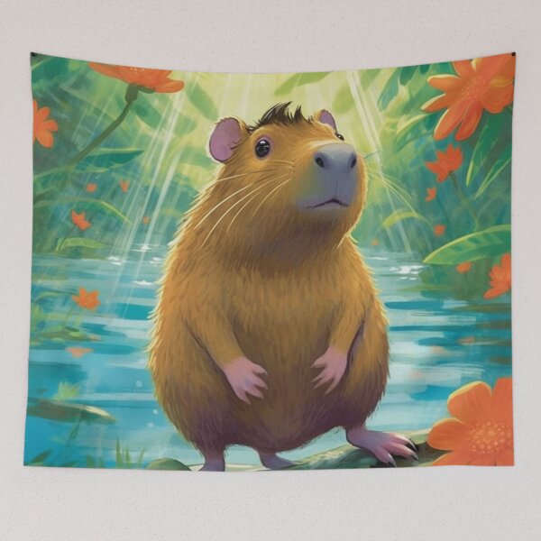 Item preview, capybara digital art designed and sold by DigitalPixelize.