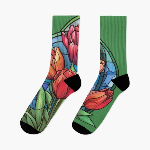 Item preview, Tulips Stained Glass 5 designed and sold by BloomBoutiqueTs.