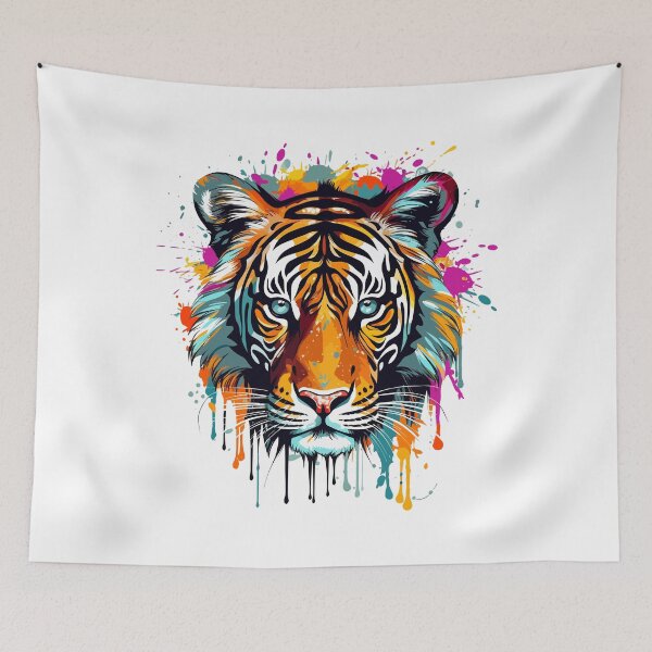 Item preview, Majestic Stripes - Watercolor Style Tiger Artwork designed and sold by Nordilandia.