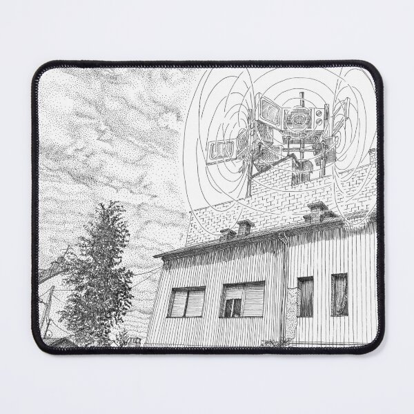 Item preview, Microwaving Neighbourhood Pen and Ink original artwork designed and sold by paragonDesign28.