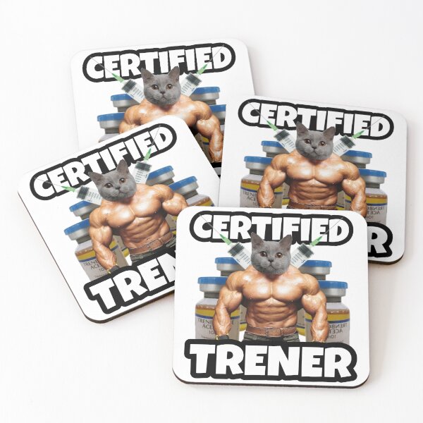 Item preview, Certified Trener, Funny Pun Meme, Gym Humor, Steroid Trainer Bodybuilding designed and sold by StylishPlatypus.