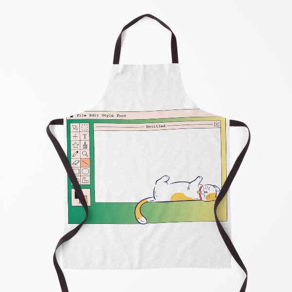 Item preview, funny computer cat sleeping  designed and sold by DESIGNIRIS.