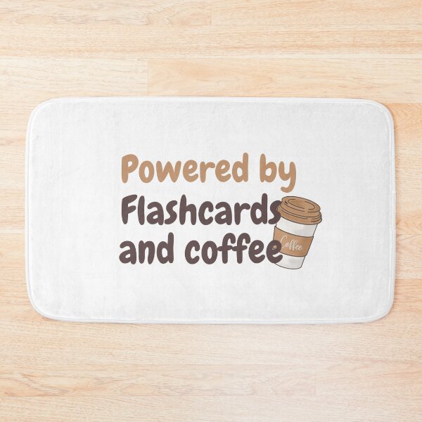 Item preview, Powered by flashcards and coffee, med student designed and sold by NoetherSym.