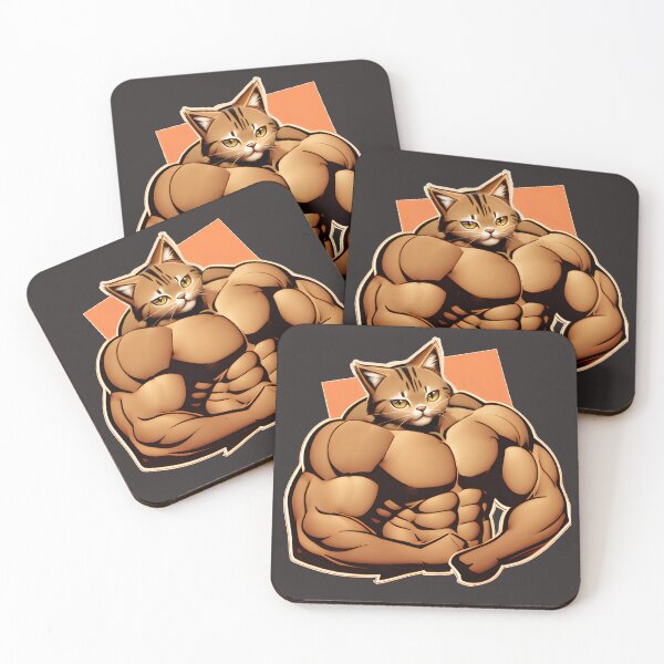 Item preview, Cat Miaw Muscular Cute Gym  designed and sold by Gabriel Cabrera.