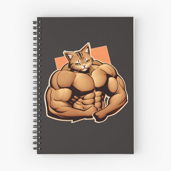 Item preview, Cat Miaw Muscular Cute Gym  designed and sold by Gabriel Cabrera.