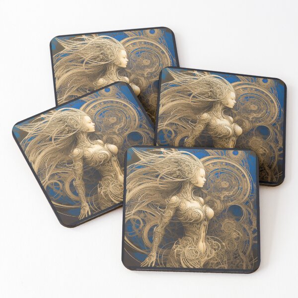 Item preview, the goldan beauty 7-bold styles-dreamy mood-madness-abstract-detailed-epic-painterly designed and sold by Hermossa-Art.