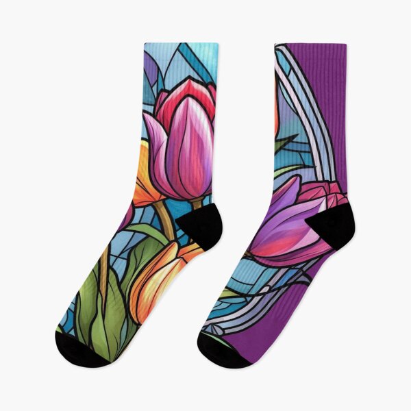 Item preview, Tulips Stained Glass 6 designed and sold by BloomBoutiqueTs.