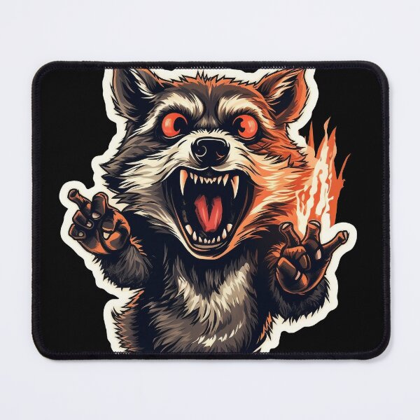 Item preview, Crazy Racoon Mutant With Mental Problems and Missing Fingers designed and sold by NapNapSleeper.