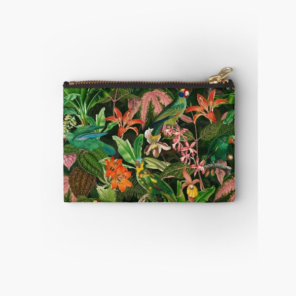 Item preview, Exotic Vintage Birds FLower And Leaves Jungle - Black Botanical Night Garden Nightgarden designed and sold by UtArt.