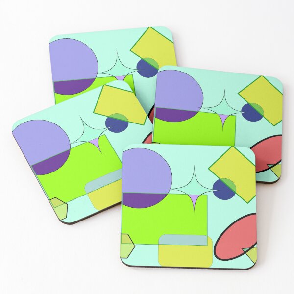 Item preview, ABSTRACT DRAWING OF INTENSELY COLOURED GEOMETRIC FIGURES INTERSECTING designed and sold by coffeeflavour.
