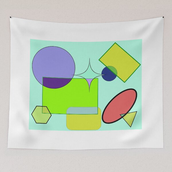 Item preview, ABSTRACT DRAWING OF INTENSELY COLOURED GEOMETRIC FIGURES INTERSECTING designed and sold by coffeeflavour.