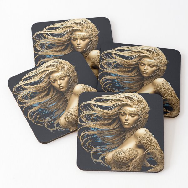 Item preview,  the goldan beauty 8(no background)beauty-woman-female-fantasy-beautiful-girl-face-feminism designed and sold by Hermossa-Art.