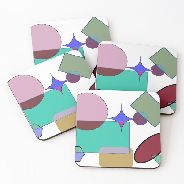 Item preview, ABSTRACT DRAWING OF INTENSELY COLOURED GEOMETRIC FIGURES INTERSECTING designed and sold by coffeeflavour.