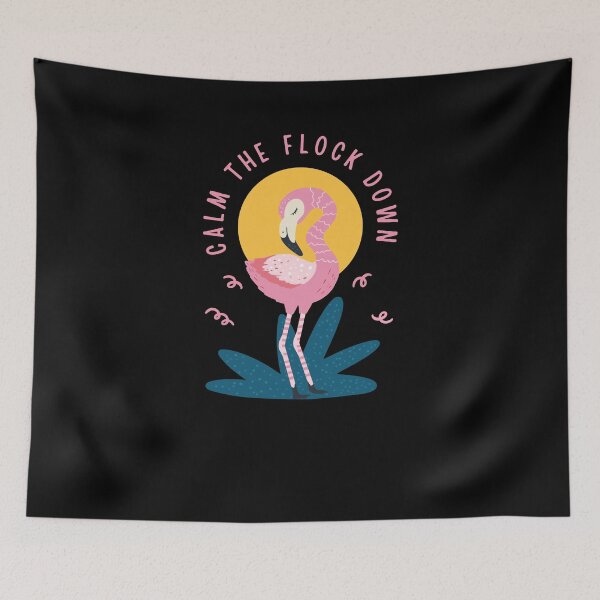 Item preview, Calm The Flock Down Women Summer Pink Flamingos  designed and sold by Norstyle.